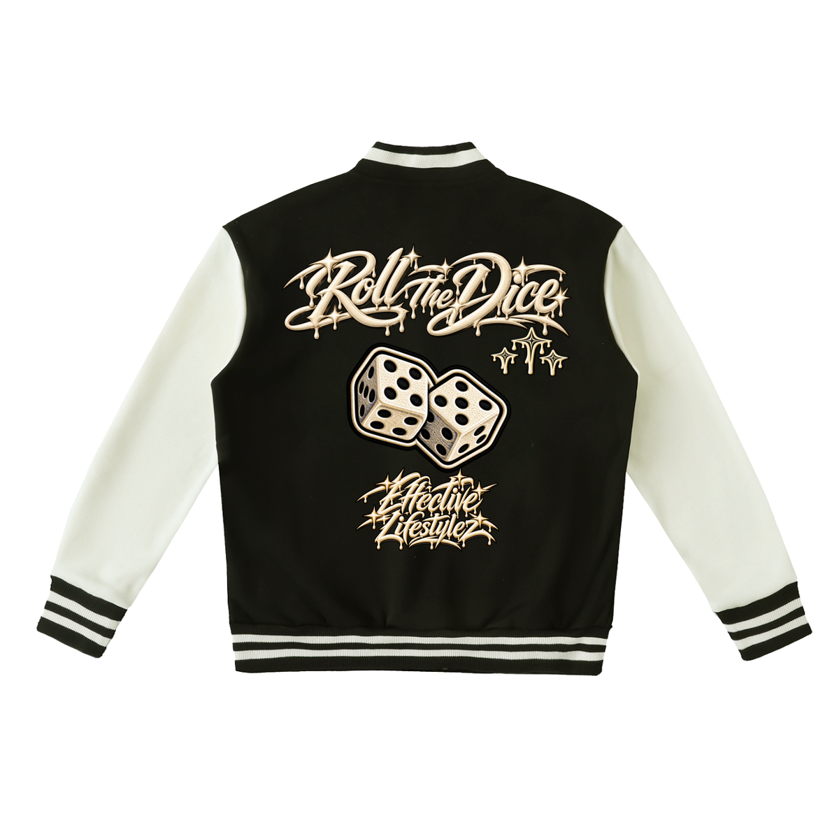 Two-Tone Fleeced Varsity Jacket